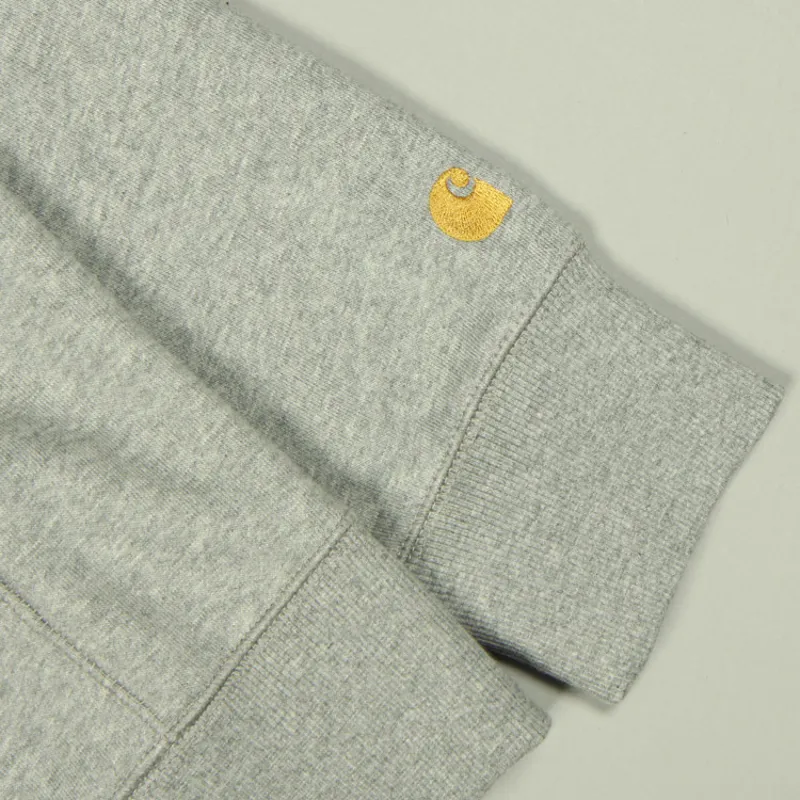 Carhartt WIP Hooded Chase Jacket - Grey Heather/Gold-1